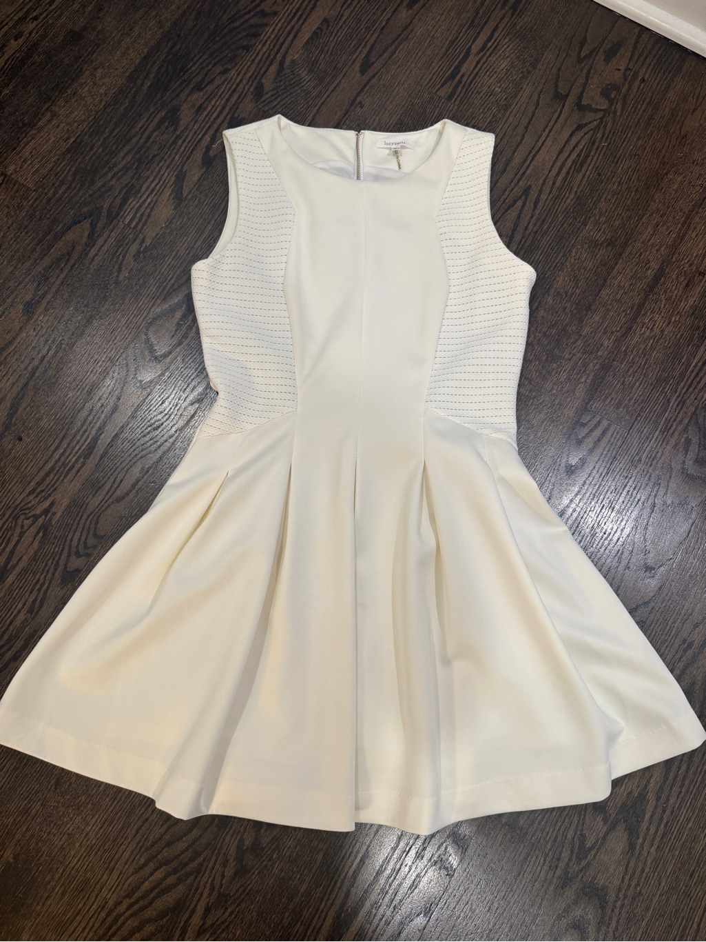 Lucy Paris Fit And Flare Ivory Mini Dress (L)